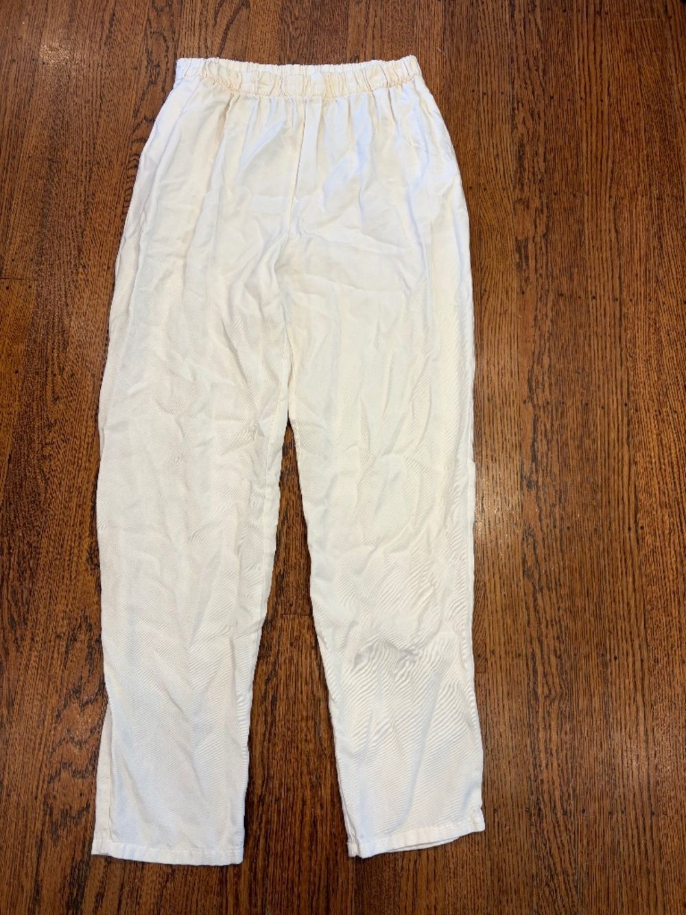 Minimalist‎ Capsule Flowy Bryn Walker 100% Tencel Pants Off-White  Large